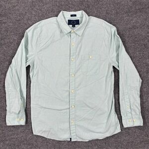 Even Tide Slim Fit Button Front Shirt Mens L Soft Green Long Sleeve Casual